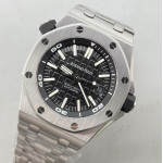 Royal Oak Offshore Diver 15703 1:1 Best Edition Black Dial on SS Bracelet APSF SA3120 Super Clone