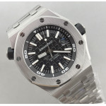 Royal Oak Offshore Diver 15703 1:1 Best Edition Black Dial on SS Bracelet APSF SA3120 Super Clone