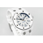 Royal Oak Offshore Diver 15707 White Ceramic 1:1 Best Edition SA3120 Super Clone APSF