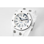 Royal Oak Offshore Diver 15707 White Ceramic 1:1 Best Edition SA3120 Super Clone APSF