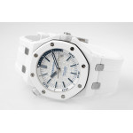 Royal Oak Offshore Diver 15707 White Ceramic 1:1 Best Edition SA3120 Super Clone APSF