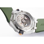 Royal Oak Offshore Diver 15720 SS 1:1 Best Edition Green Dial on Green Rubber Strap ZF A4308