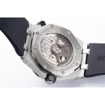 Royal Oak Offshore Diver 15720 Black Ceramic Bezel 1:1 Best Edition Black Dial on Black Rubber Strap ZF A4308