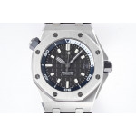 Royal Oak Offshore Diver 15720 SS 1:1 Best Edition Gray Dial on Gray Rubber Strap ZF A4308