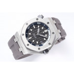 Royal Oak Offshore Diver 15720 SS 1:1 Best Edition Gray Dial on Gray Rubber Strap ZF A4308