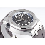 Royal Oak Offshore Diver 15720 SS 1:1 Best Edition Gray Dial on Gray Rubber Strap ZF A4308