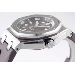 Royal Oak Offshore Diver 15720 SS 1:1 Best Edition Gray Dial on Gray Rubber Strap ZF A4308