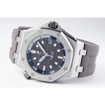 Royal Oak Offshore Diver 15720 SS 1:1 Best Edition Gray Dial on Gray Rubber Strap ZF A4308