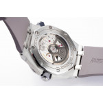 Royal Oak Offshore Diver 15720 SS 1:1 Best Edition Gray Dial on Gray Rubber Strap ZF A4308