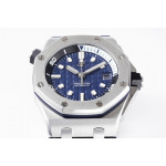 Royal Oak Offshore Diver 15720 SS 1:1 Best Edition Blue Dial on Blue Rubber Strap ZF A4308