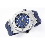 Royal Oak Offshore Diver 15720 SS 1:1 Best Edition Blue Dial on Blue Rubber Strap ZF A4308