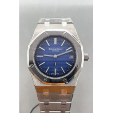Royal Oak 15202IP 39mm Titanium 1:1 Best Edition Blue Textured Dial on SS Bracelet ZF A2121 