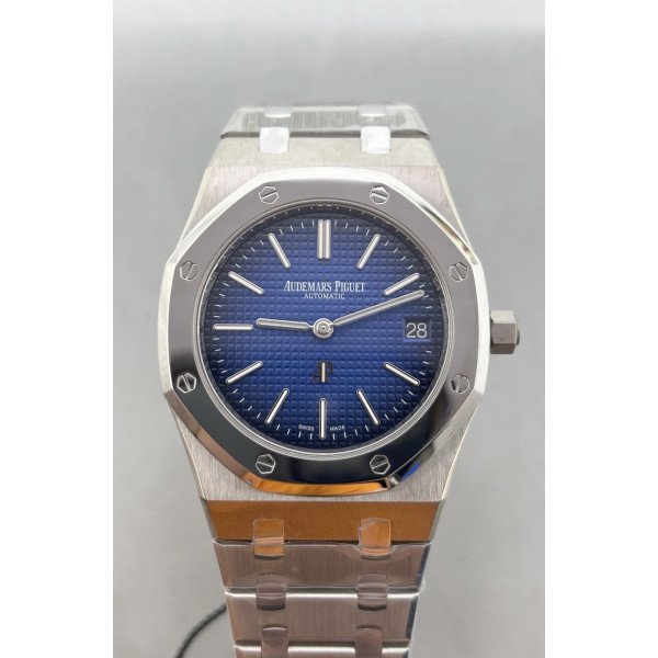 Royal Oak 15202IP 39mm Titanium 1:1 Best Edition Blue Textured Dial on SS Bracelet ZF A2121 