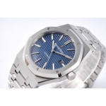 Royal Oak 41mm 15400 SS 1:1 Best Edition Blue Textured Dial Bracelet SA3120 V2 Super Clone  ZF