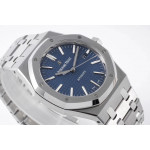 Royal Oak 41mm 15400 SS 1:1 Best Edition Blue Textured Dial Bracelet SA3120 V2 Super Clone  ZF