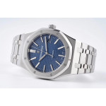 Royal Oak 41mm 15400 SS 1:1 Best Edition Blue Textured Dial Bracelet SA3120 V2 Super Clone  ZF