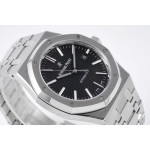 Royal Oak 41mm 15400 SS 1:1 Best Edition Black Textured Dial Bracelet SA3120 V2 Super Clone ZF