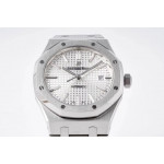 Royal Oak 41mm 15400 SS 1:1 Best Edition Sliver Textured Dial Bracelet SA3120 V2 Super Clone ZF