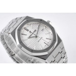 Royal Oak 41mm 15400 SS 1:1 Best Edition Sliver Textured Dial Bracelet SA3120 V2 Super Clone ZF