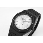 Royal Oak 41mm 15400 DLC 1:1 Best Edition White Textured Dial Bracelet ZFA3120 (Free Box)