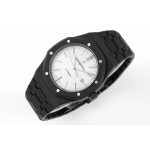 Royal Oak 41mm 15400 DLC 1:1 Best Edition White Textured Dial Bracelet ZFA3120 (Free Box)