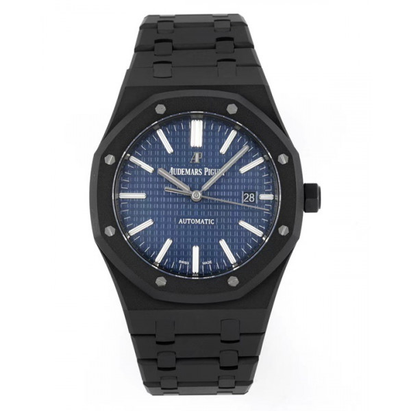 Royal Oak 41mm 15400 DLC 1:1 Best Edition Blue Textured Dial Bracelet ZFA3120 (Free Box)