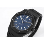 Royal Oak 41mm 15400 DLC 1:1 Best Edition Blue Textured Dial Bracelet ZFA3120 (Free Box)