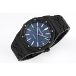 Royal Oak 41mm 15400 DLC 1:1 Best Edition Blue Textured Dial Bracelet ZFA3120 (Free Box)