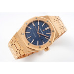 Royal Oak 41mm 15400 RG 1:1 Best Edition Blue Textured Dial on SS Bracelet ZF SA3120 Super Clone