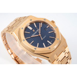 Royal Oak 41mm 15400 RG 1:1 Best Edition Blue Textured Dial on SS Bracelet ZF SA3120 Super Clone