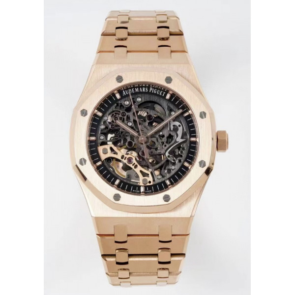 Royal Oak 41mm Openworked 15407 RG 1:1 Best Edition on RG Bracelet APSF A3132