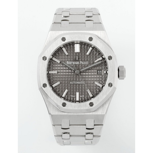 Royal Oak 37mm 15450 SS 1:1 Best Edition Grey Textured Dial on SS Bracelet ZF SA3120 Super Clone