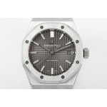 Royal Oak 37mm 15450 SS 1:1 Best Edition Grey Textured Dial on SS Bracelet ZF SA3120 Super Clone