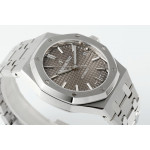 Royal Oak 37mm 15450 SS 1:1 Best Edition Grey Textured Dial on SS Bracelet ZF SA3120 Super Clone