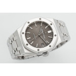 Royal Oak 37mm 15450 SS 1:1 Best Edition Grey Textured Dial on SS Bracelet ZF SA3120 Super Clone