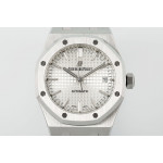 Royal Oak 37mm 15450 SS 1:1 Best Edition Silver Textured Dial on SS Bracelet ZF SA3120 Super Clone