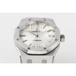 Royal Oak 37mm 15450 SS 1:1 Best Edition Silver Textured Dial on SS Bracelet ZF SA3120 Super Clone