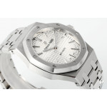 Royal Oak 37mm 15450 SS 1:1 Best Edition Silver Textured Dial on SS Bracelet ZF SA3120 Super Clone