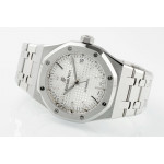 Royal Oak 37mm 15450 SS 1:1 Best Edition Silver Textured Dial on SS Bracelet ZF SA3120 Super Clone