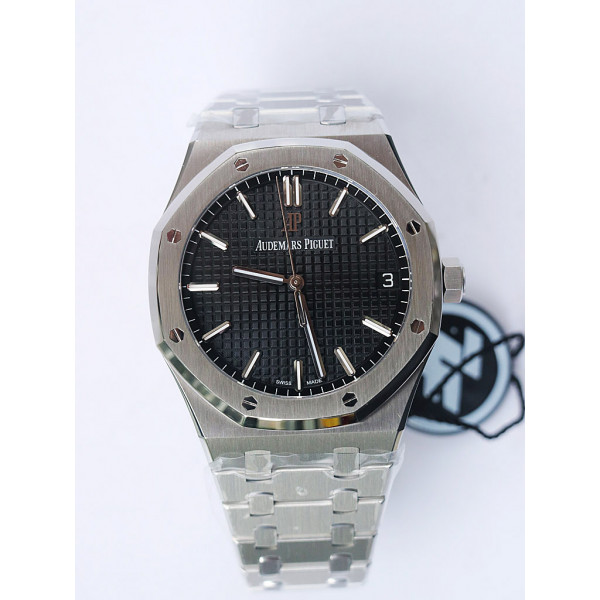 Royal Oak 41mm 15500 SS 1:1 Best Edition Black&White Textured Dial SS Bracelet A4302 V2 ZF