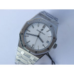 Royal Oak 41mm 15500 SS 1:1 Best Edition Black&White Textured Dial SS Bracelet A4302 V2 ZF