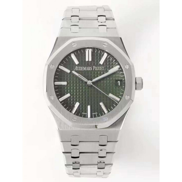 Royal Oak 41mm 15510 "50th Anniversary" SS 1:1 Best Edition Green Textured Dial SS Bracelet ZF A4302