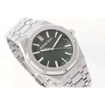 Royal Oak 41mm 15510 "50th Anniversary" SS 1:1 Best Edition Green Textured Dial SS Bracelet ZF A4302