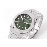 Royal Oak 41mm 15510 "50th Anniversary" SS 1:1 Best Edition Green Textured Dial SS Bracelet ZF A4302