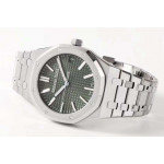 Royal Oak 41mm 15510 "50th Anniversary" SS 1:1 Best Edition Green Textured Dial SS Bracelet ZF A4302