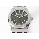 Royal Oak 41mm 15510 "50th Anniversary" SS 1:1 Best Edition Green Textured Dial SS Bracelet ZF A4302