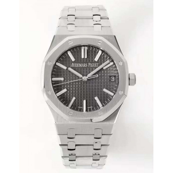 Royal Oak 41mm 15510 "50th Anniversary" SS 1:1 Best Edition Grey Textured Dial SS Bracelet ZF A4302