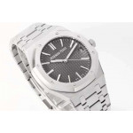 Royal Oak 41mm 15510 "50th Anniversary" SS 1:1 Best Edition Grey Textured Dial SS Bracelet ZF A4302