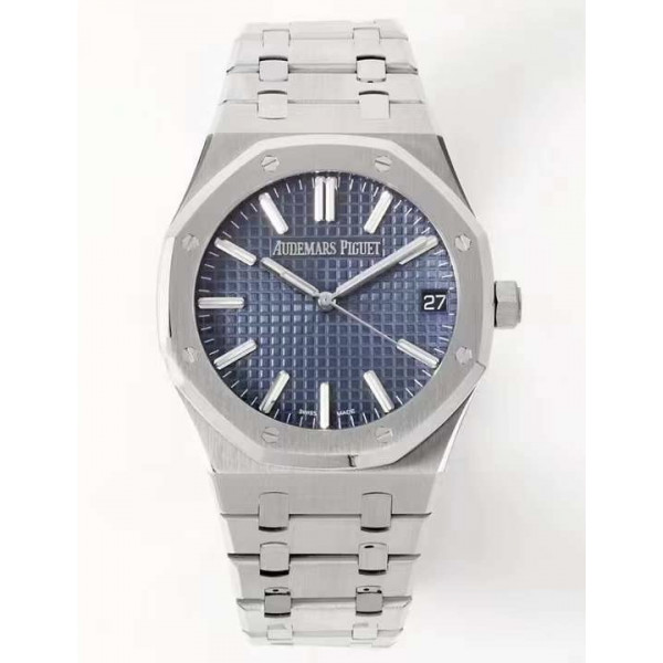 Royal Oak 41mm 15510 "50th Anniversary" SS 1:1 Best Edition Blue Textured Dial SS Bracelet ZF A4302