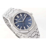 Royal Oak 41mm 15510 "50th Anniversary" SS 1:1 Best Edition Blue Textured Dial SS Bracelet ZF A4302